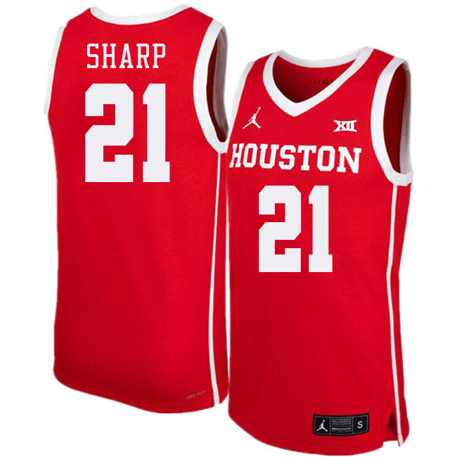 Emanuel Sharp College Jersey,Houston Cougars #21 Emanuel Sharp Basketball Jersey Youth-Red